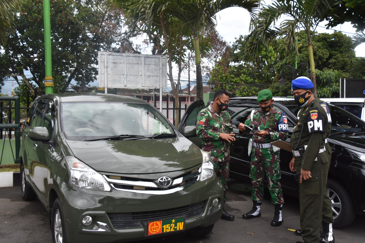 Untuk Menertibkan Kendaraan Dinas Maupun Pribadi, Denpom IV/3 Salatiga Datangi Korem 073/Makutarama